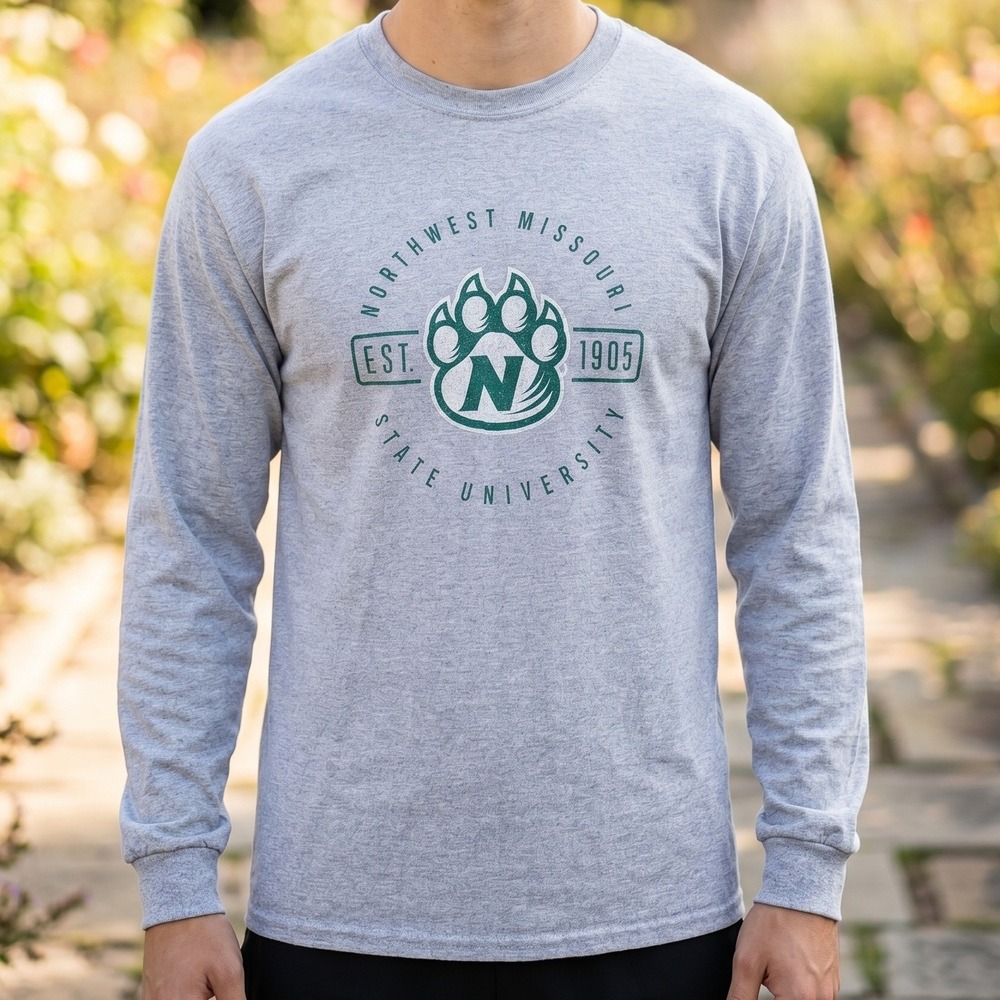 Gear For Sports Northwest Missouri State‎ University Long Sleeve Grey Shirt Mens